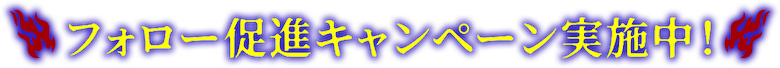 フォロー促進キャンペーン実施中!